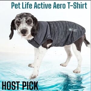 🐾HP🐾The Pet Life Active Aero Paelse Heathered Quick Dry T-Shirt Size Small NWT